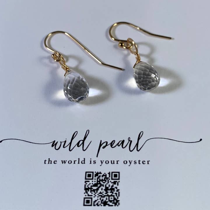 Boucles d'oreilles pendantes en or 14 carats pour la vente par wild pearl
