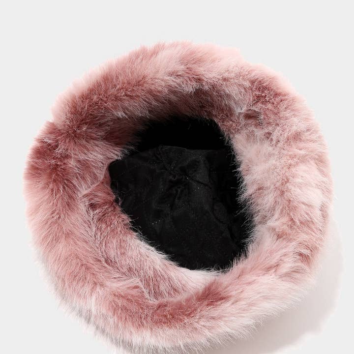 DOUBLJU - Wholesale Bucket Hat - Women's - COLOR GRADIENT TIE-DYE FAUX FUR FISHERMAN HAT_CWAH050549