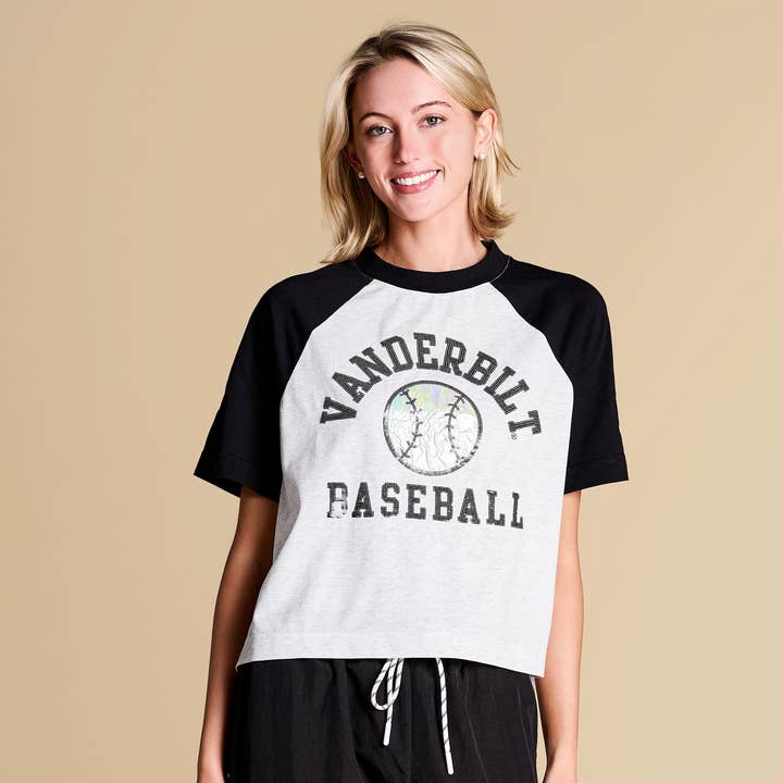 The Dugout Sequin Tee | Vanderbilt for wholesale by Stewart Simmons