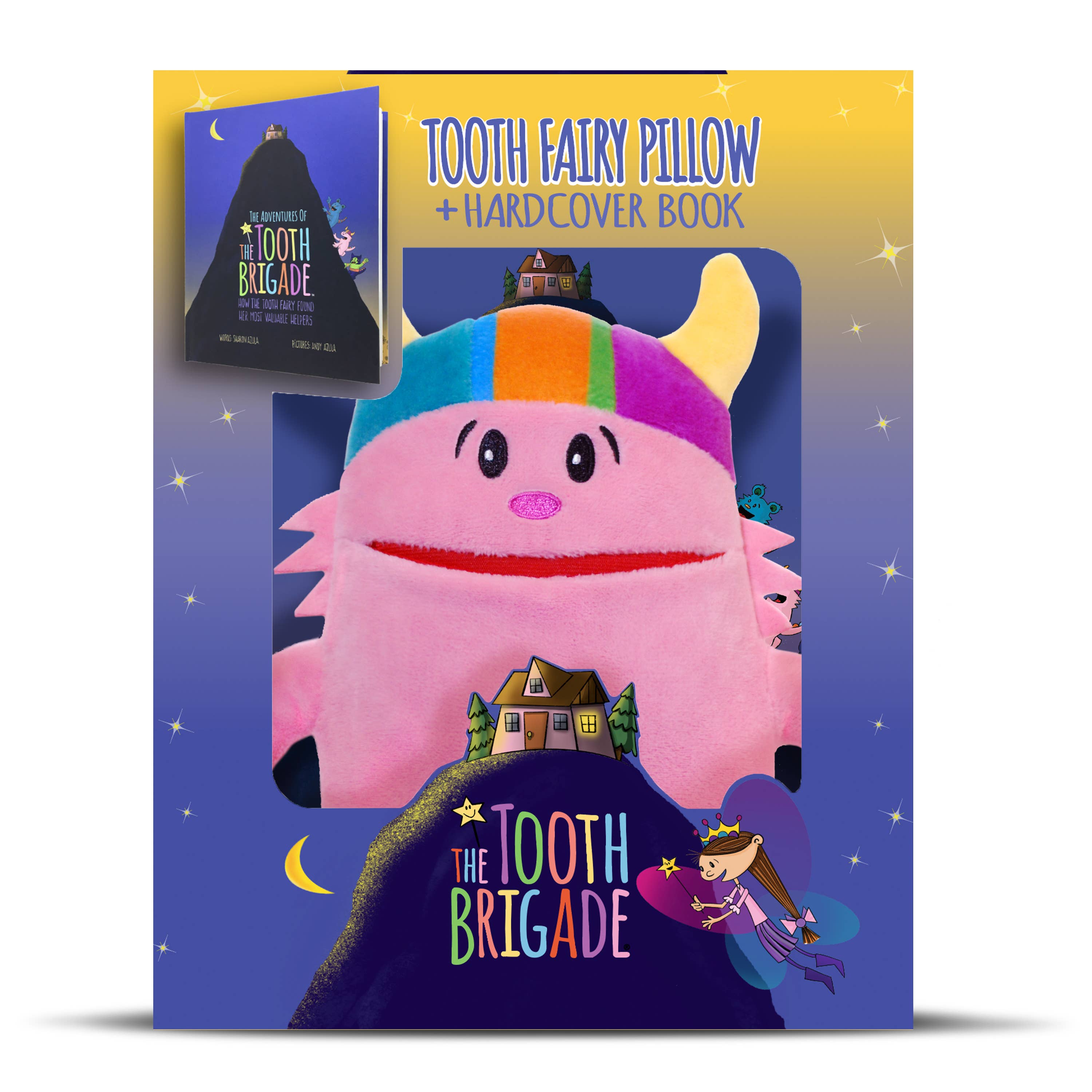 The Tooth Brigade - Wholesale Toothfairy Pillow - Kids - Pre-pack 12 Monster Tooth Pillow Bundles+FREE Sample Book2