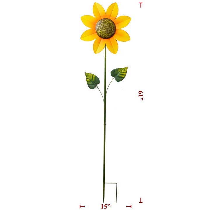 Girasole in metallo 161" su asta (confezione da 6) per la vendita all'ingrosso da parte di Jersey Devil Sales LLC