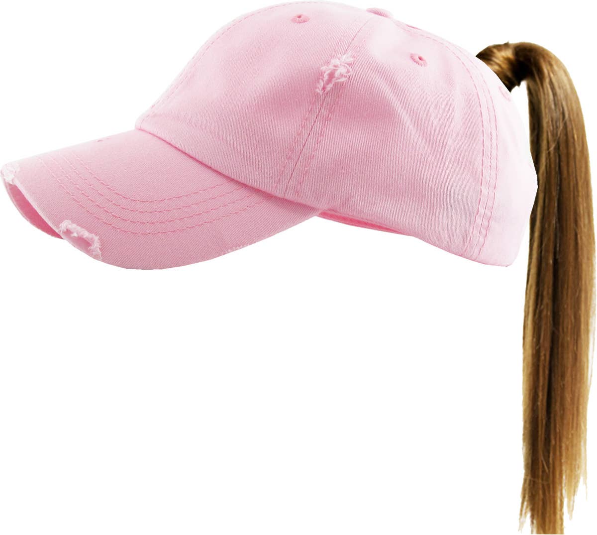 KBETHOS - Wholesale Ponytail Cap - Women's - Ponytail Washed Distressed Cotton Cap114