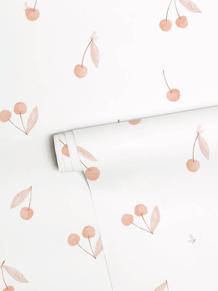 CHERRY CHERIE – Papier peint les cerises, love for wholesale by LILIPINSO