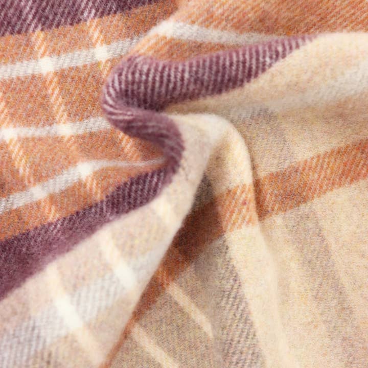 Giardino Segreto – wholesale Throw blanket – SCOTTISH pure cognac wool blanket2