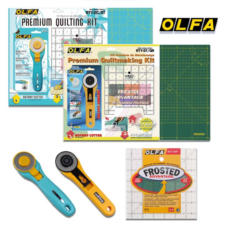 OLFA Quilting Kit with Cutting Mat, Rotary Cutter & Ruler for wholesale by OLFA