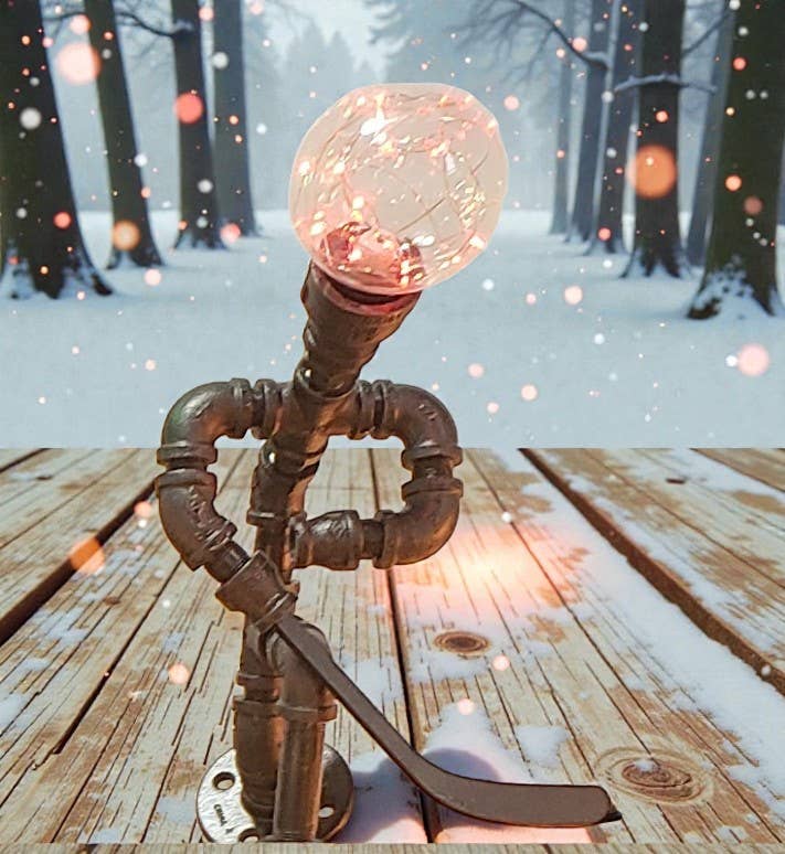 Mr. Willies Lighting - Wholesale Accent/Desk Lamp - Sports minded Industrial Hockey Guy desk lamp 1