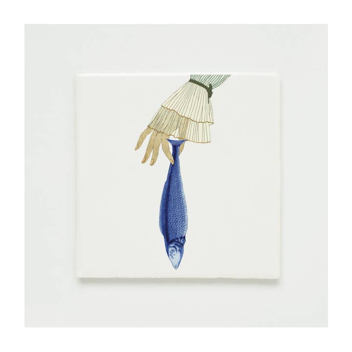 Rijksmuseum vægflise med hånd og sild for engroshandel hos Lylies