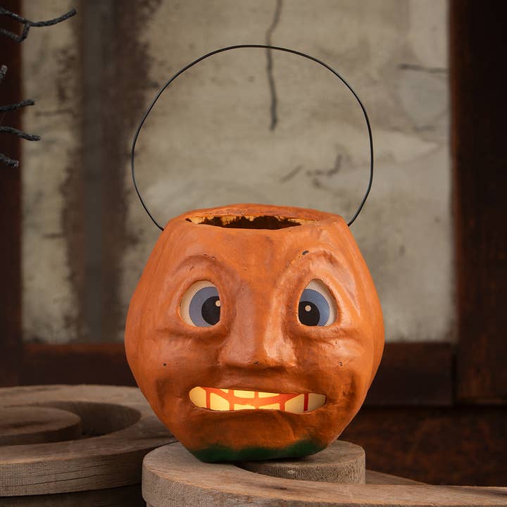 Bethany Lowe Designs - Wholesale Decorative Figurine - Scary Vintage Pumpkin Bucket Medium0