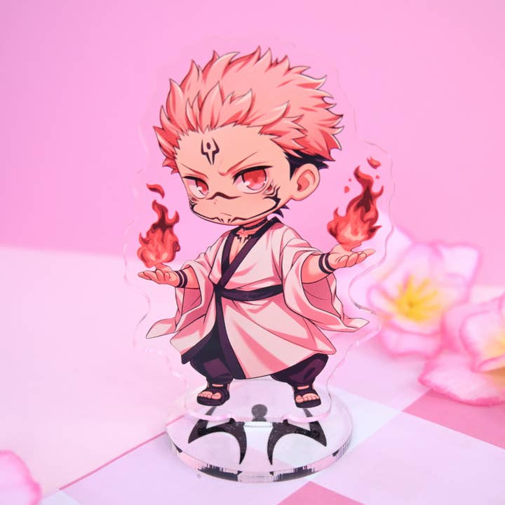 support en acrylique Anime sukuna jjk jujutsu kaisen pour la vente par Kawineko