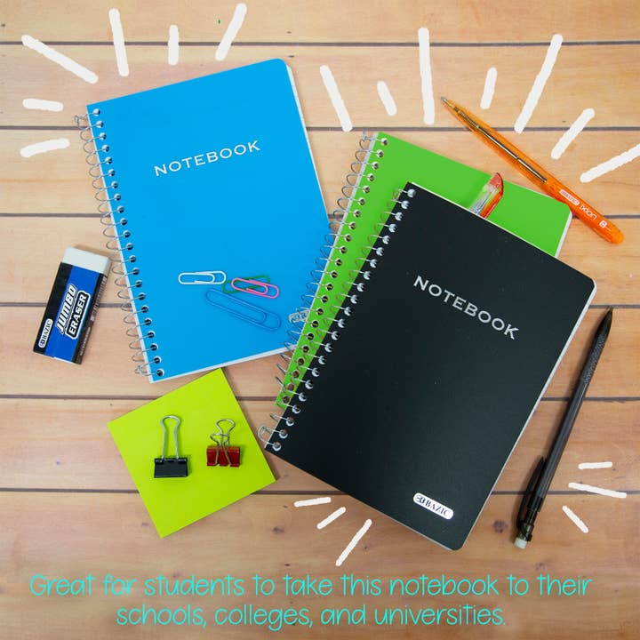 BAZIC Products - Wholesale Notebook - Notebook Spiral Poly Cover 5" X 7" 100 Ct.2