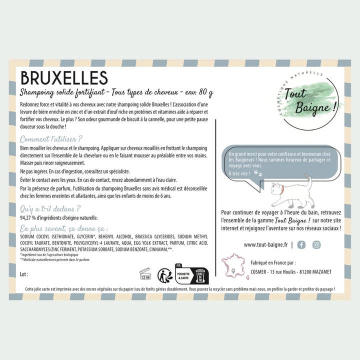 Tout Baigne ! - Wholesale Shampoo Puck/Solid Shampoo - Brussels - Fortifying solid shampoo5