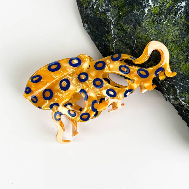 TheDivaSoap – wholesale Hair clip – Women’s – Large Blue-Ringed Octopus Hair Claw,Ocean Series Hair Clip