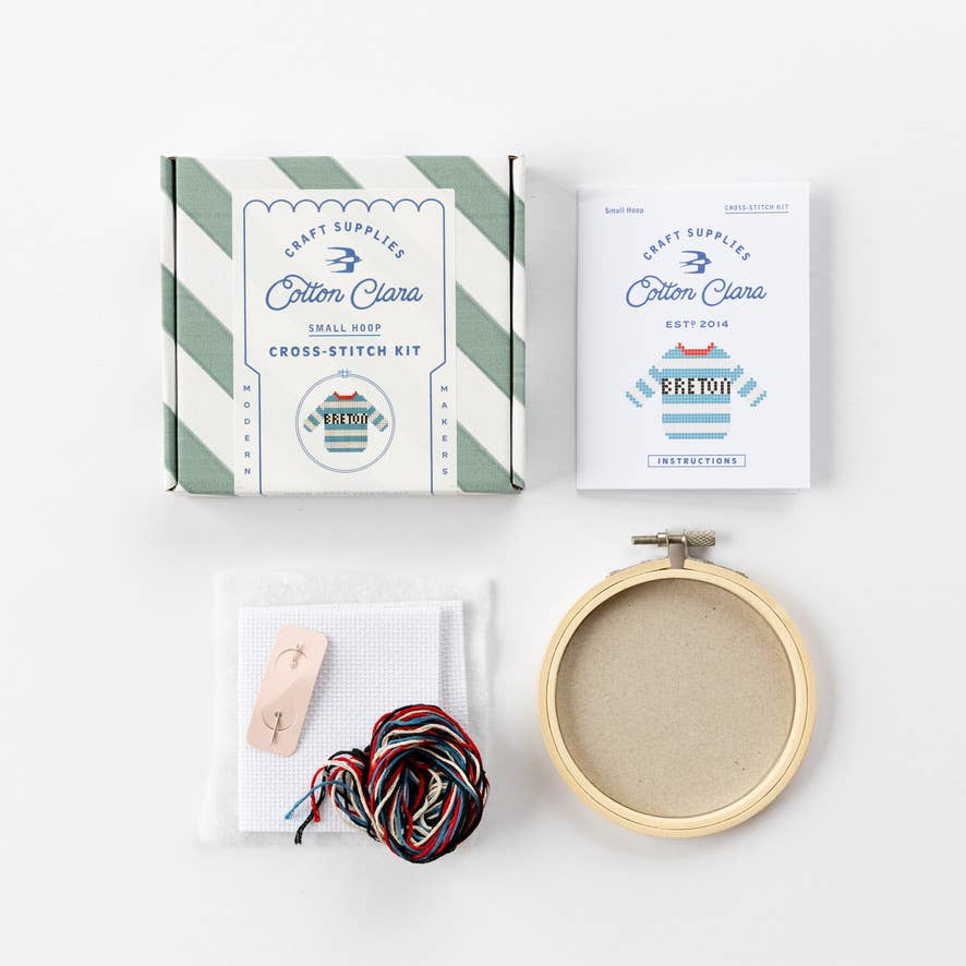 Cotton Clara Craft Kits & Supplies - Venta al por mayor Kit de manualidades - Kit de Bordado Fácil de Punto de Cruz Contado Bretón3