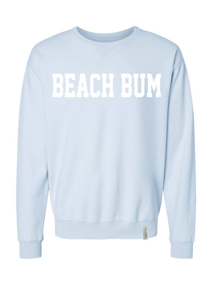 One Ocean Apparel Co.. - Wholesale Graphic Sweatshirt - Unisex - BEACH BUM Crewneck - CUSTOM COLORS6