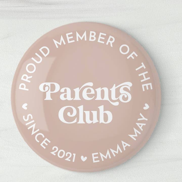 Parents Club Badge Pins, Magnets, Keychains for wholesale by Madeline Vy And Company