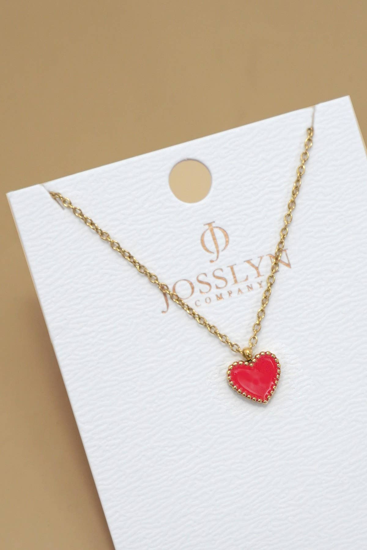 JOSSLYN by wall to wall – Großhandel Kette mit Anhänger/Charm – 18K EDELSTAHL ANLAUFSICHERE HERZKETTE | 40NK95695