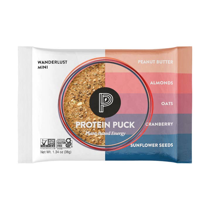 Wanderlust Mini (Peanut Butter, Oats, Cranberry) (12 - 1.34oz Bars) for wholesale by Protein Puck