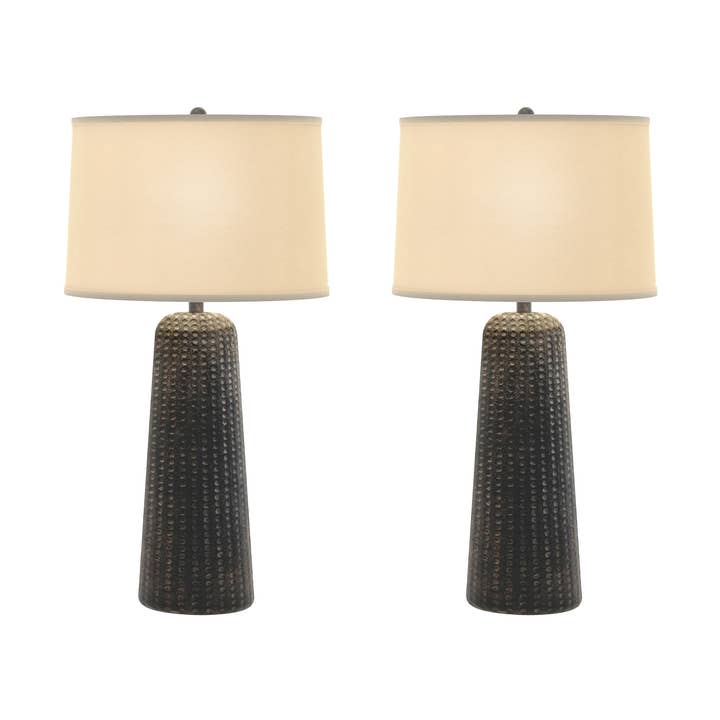 Marissa Brown Resin Traditional Rustic Table Lamps - 2PCs for wholesale by Lux Lighting