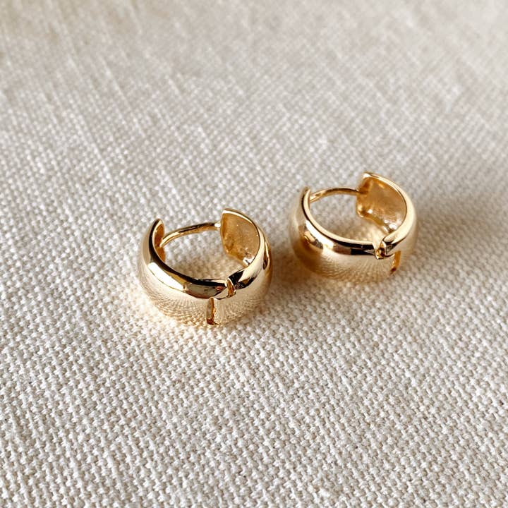 GoldFi - Wholesale Huggie Earrings - 18k Gold Filled Chunky Clicker Earrings
