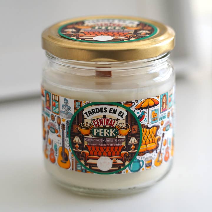 Candela Profumata Cera di Soia – Pomeriggi al Central Perk per la vendita all'ingrosso da parte di INZ Aragón S.Coop. Pequeña