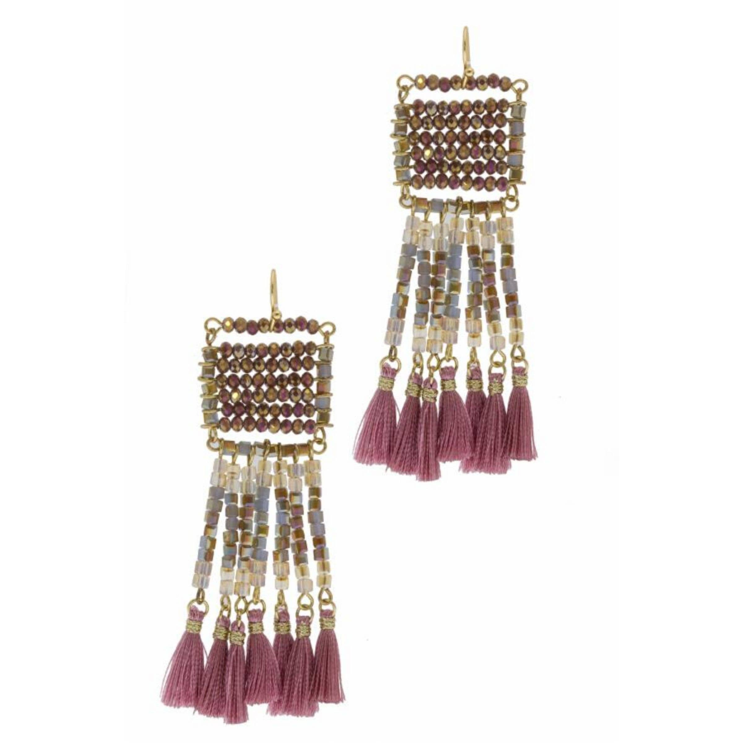 Veroma Gifts - Wholesale Tassel Earrings - Anjuna Beaded Statement Earring3