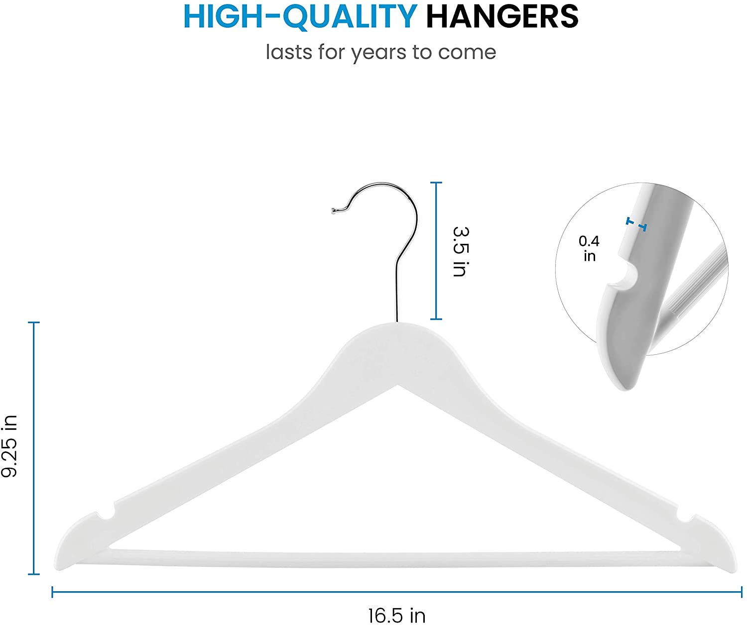 Alpine – Cabides por atacado – Cabides de plástico rígido para ternos e casacos (conjunto com 20)7