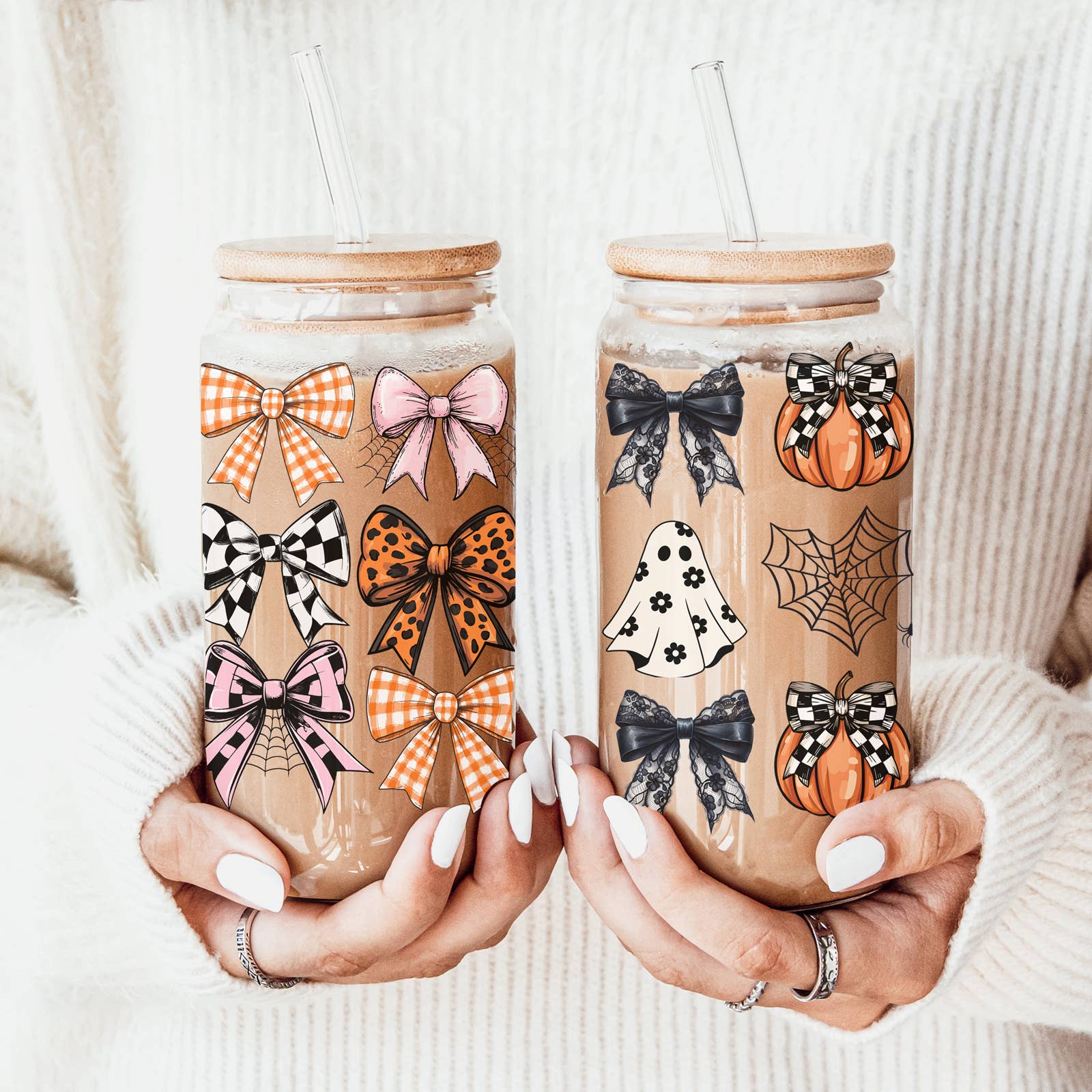 Gia Roma - Wholesale Drinking Glass/Cup - Halloween Tumblers Cute Fall Glass Cup Gifts & Kitchen Decor5