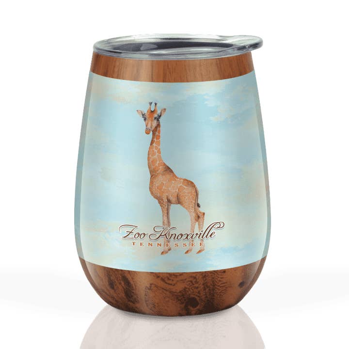 Copo de vinho de madeira personalizável da grão 10oz: Giraffe TD por atacado de Matrix