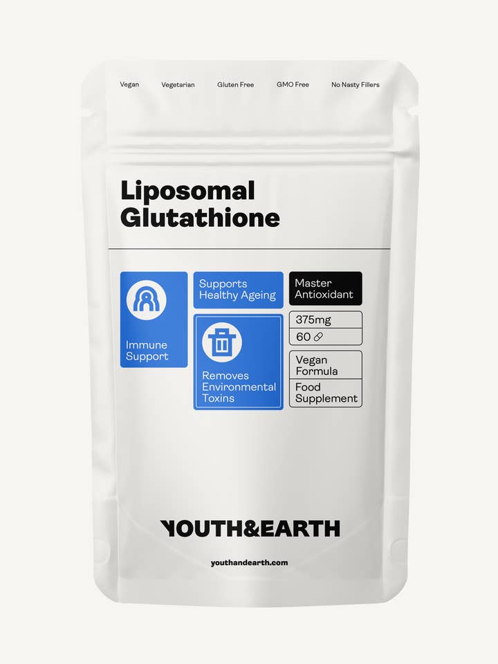 Cápsulas de Glutationa Lipossomal 300mg por dose - 60 cápsulas por atacado de Youth & Earth