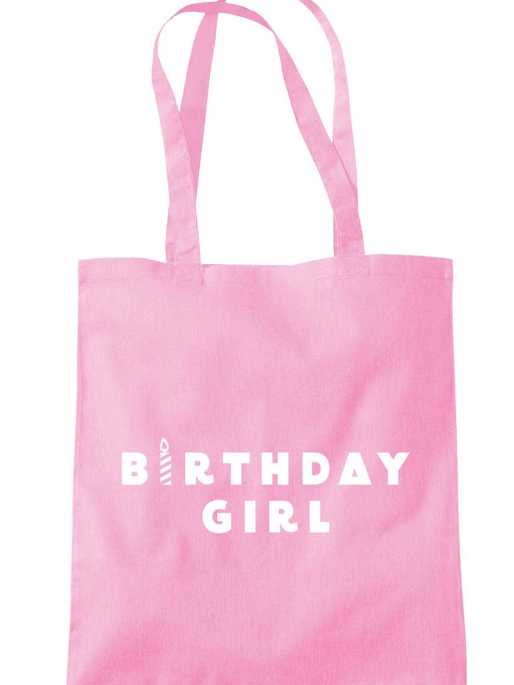 Borsa tote con candela per ragazza di compleanno A0176 per la vendita all'ingrosso da parte di Illustrated Identity