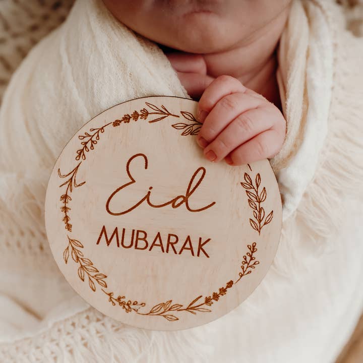 Ellizshop – wholesale Milestone art/keepsake – Child & baby – Milestone — Eid Mubarak — Newborn Shooting Baby