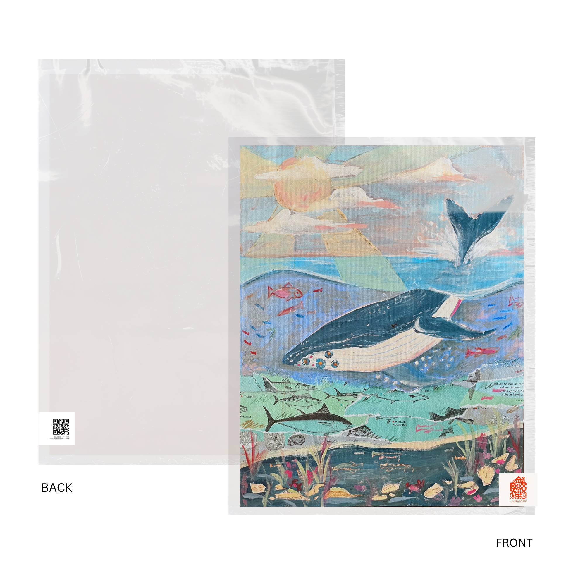 Laurenspired - Wholesale Art Print - Whale Art Print, Ocean Art, Quilt Art, Nautical Wall Art7