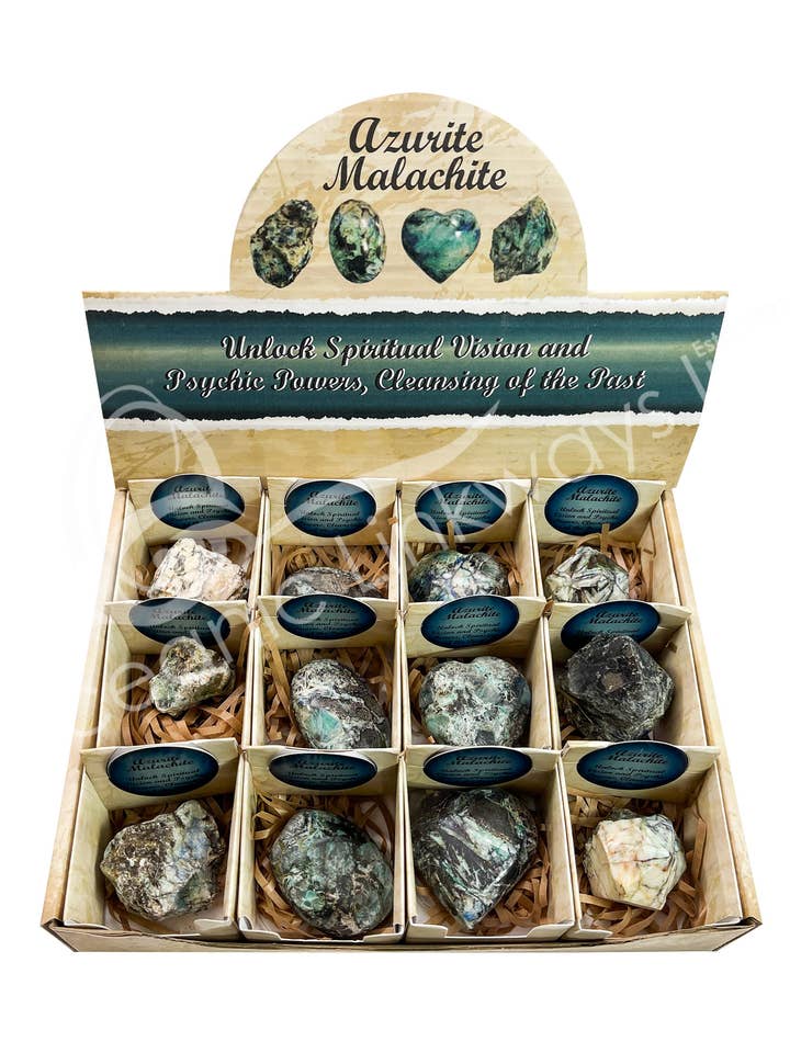 AZURITE/MALACHITE (SET OF 12) 8.5"L X 6.5"W (SET OF 12) for wholesale by Oceanic Linkways Inc