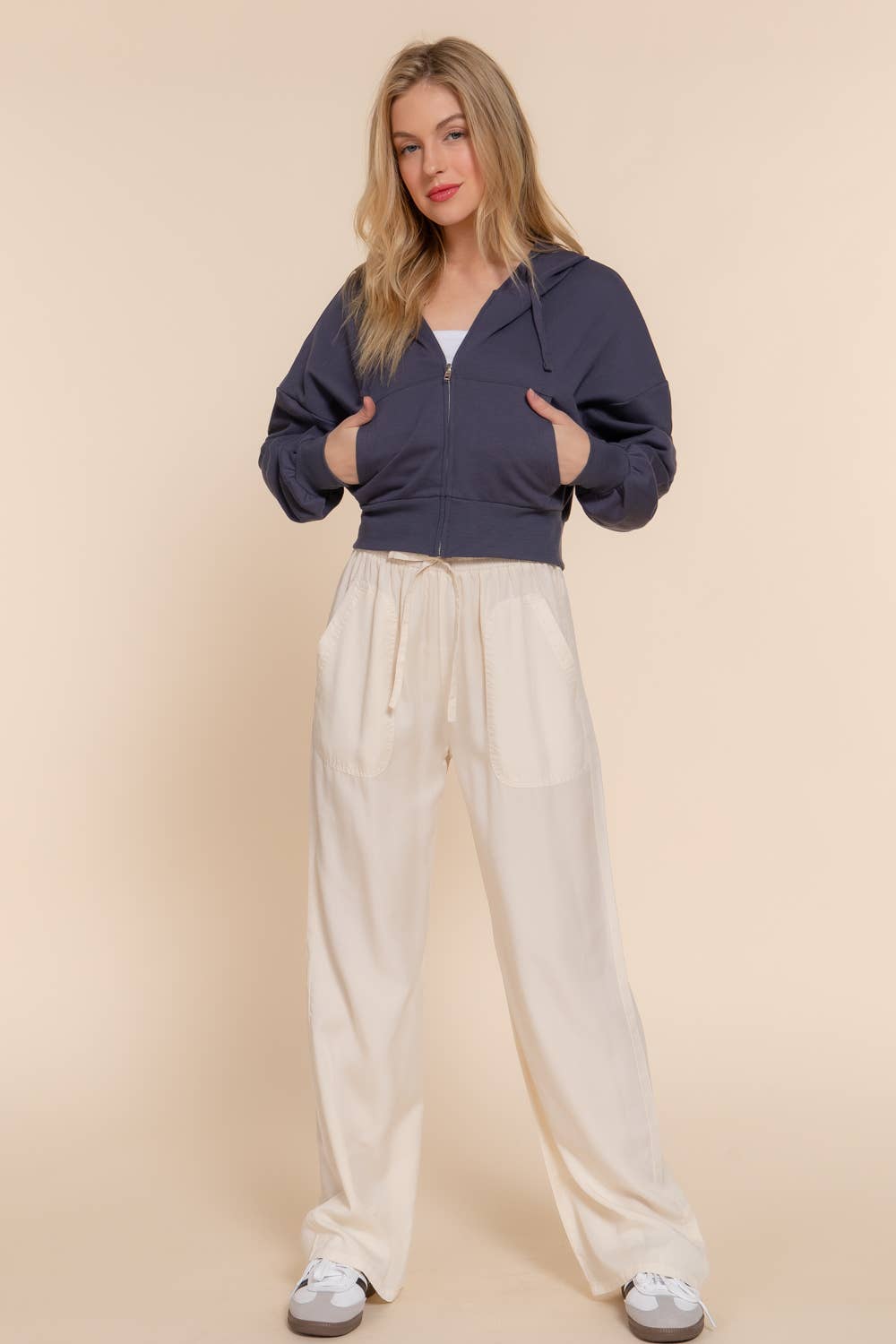 Active Basic | Active USA - Vente Sweat à capuche – femme - Veste à capuche zippée manches longues en French Terry31