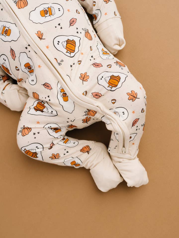 Little One Shop - Wholesale Sleepsuit - Baby - Pumpkin Spice Bamboo Sleeper4