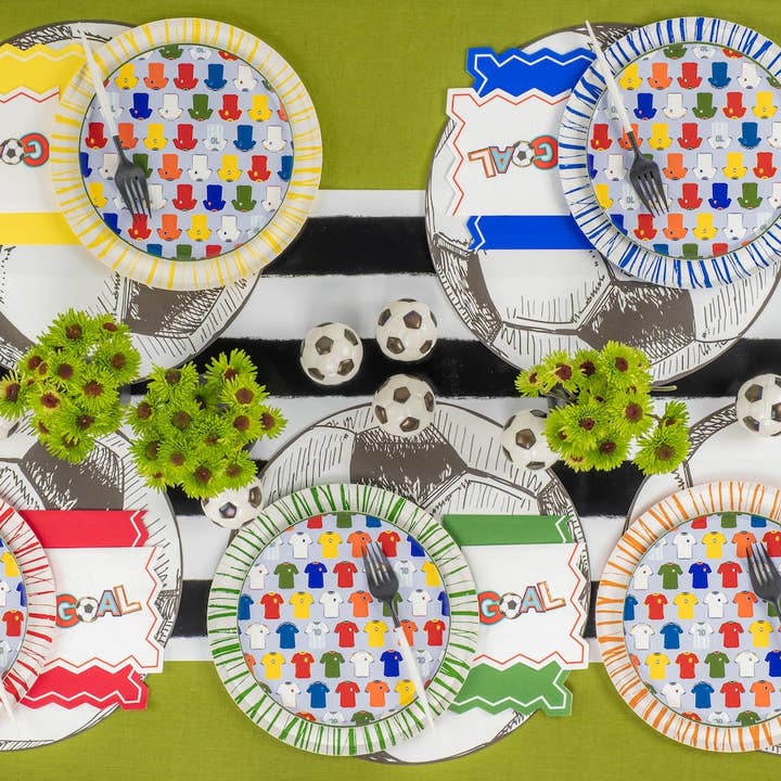 Gatherings by Curated Paperie - Wholesale Disposable Placemat - Sports Fan Soccer Ball Paper Placemats2
