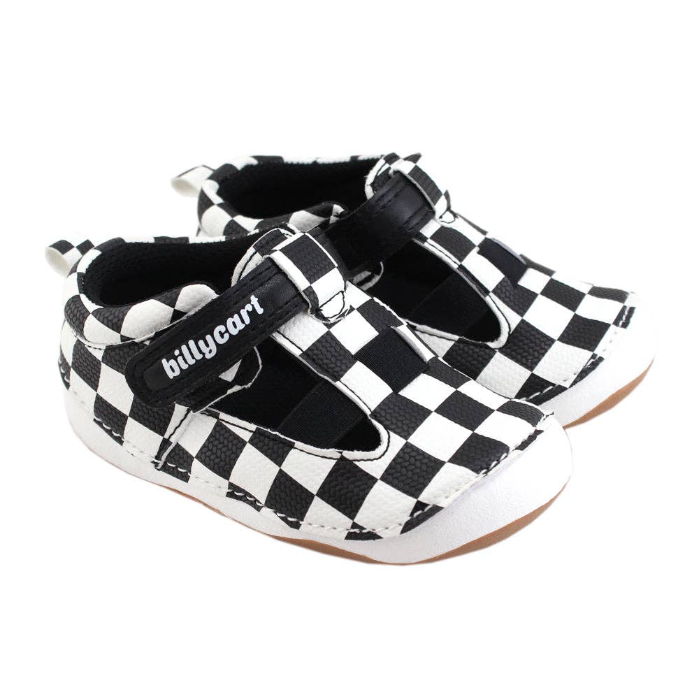 Billycart Kids - Wholesale Sandals - Baby - RACER black and white checkered baby and toddler unisex sandals7