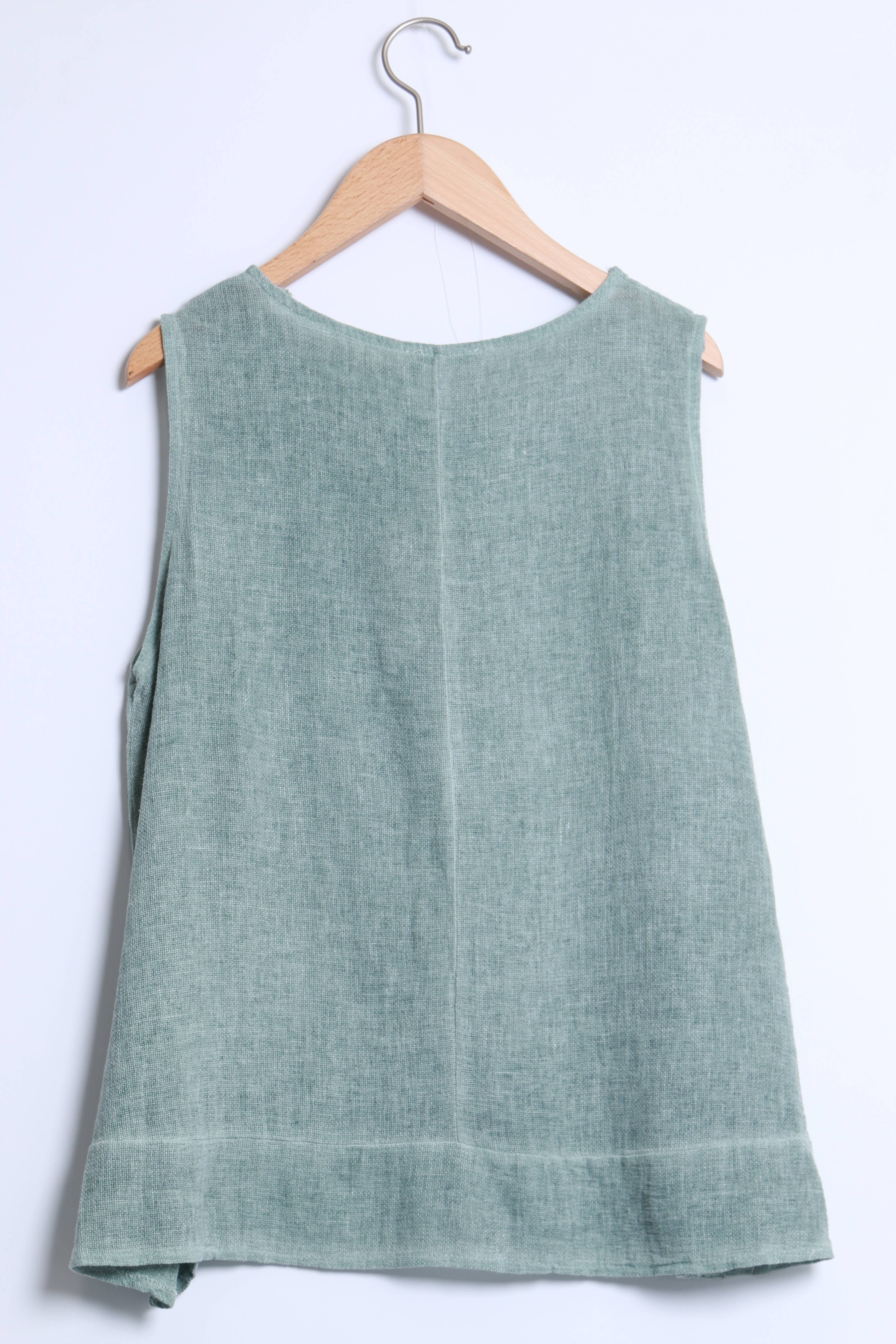 Shyloh - Vendita all'ingrosso Camicetta - Donna - Top ampio senza maniche in lino cotone 1581815