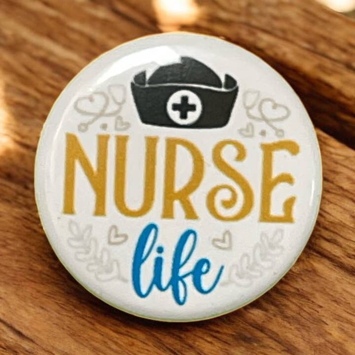 Nurse Life | 1.25” Pinback Button for wholesale by Corksee