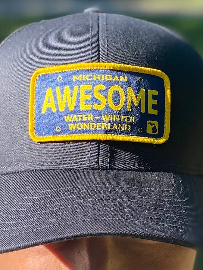 Water-Winter Wonderland Trucker Hat for wholesale by Michigan Awesome