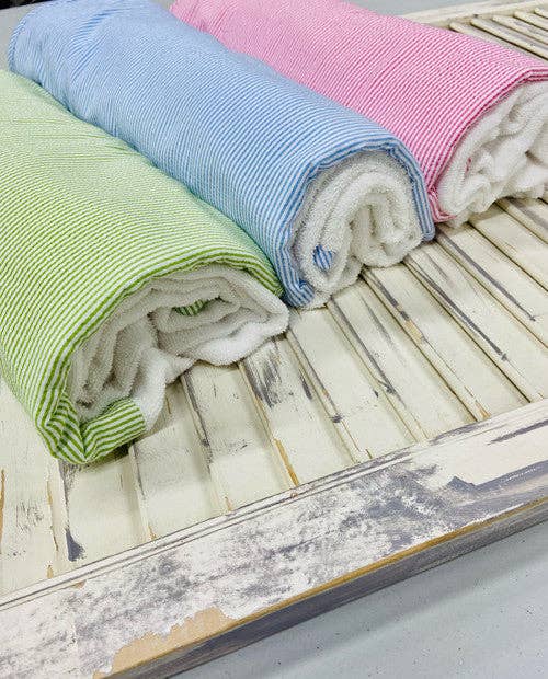 Love That Cotton - Wholesale Beach Towel - Toddler Seersucker Beach / Bath Towel (Miller Collection)2