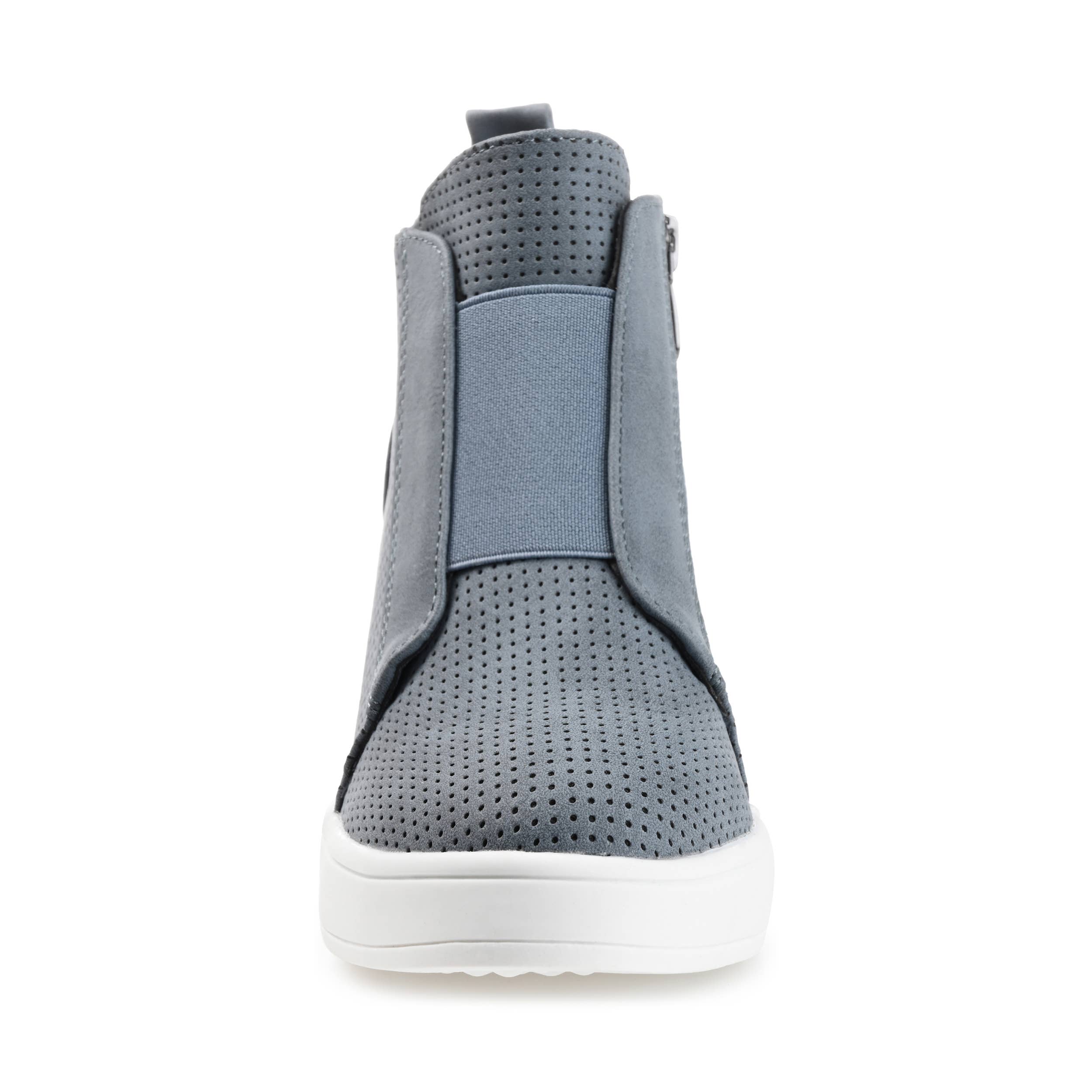 Journee - Wholesale Slip On Sneakers - Women's - Clara Wedge Sneakers In Faux Leather10