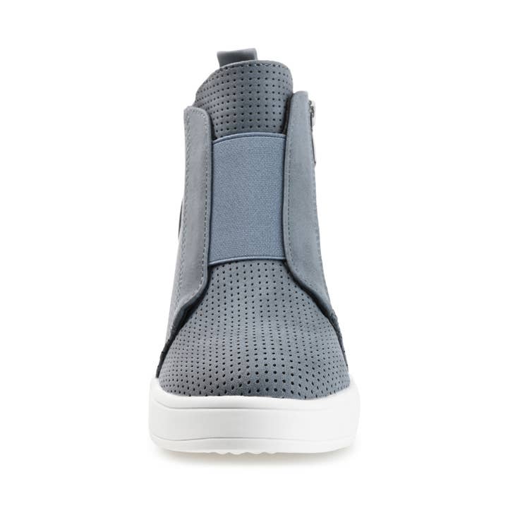 Journee - Wholesale Slip On Sneakers - Women's - Clara Wedge Sneakers In Faux Leather10