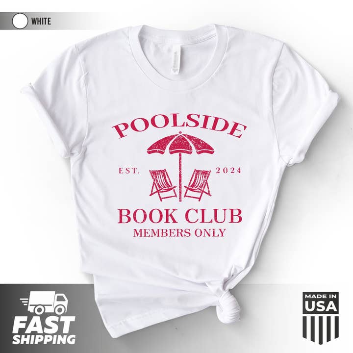 T-Shirt am Pool, T-Shirt nur für Buchclub-Mitglieder, Bookish-T-Shirt für den Großhandel von NVC Ecommerce LLC