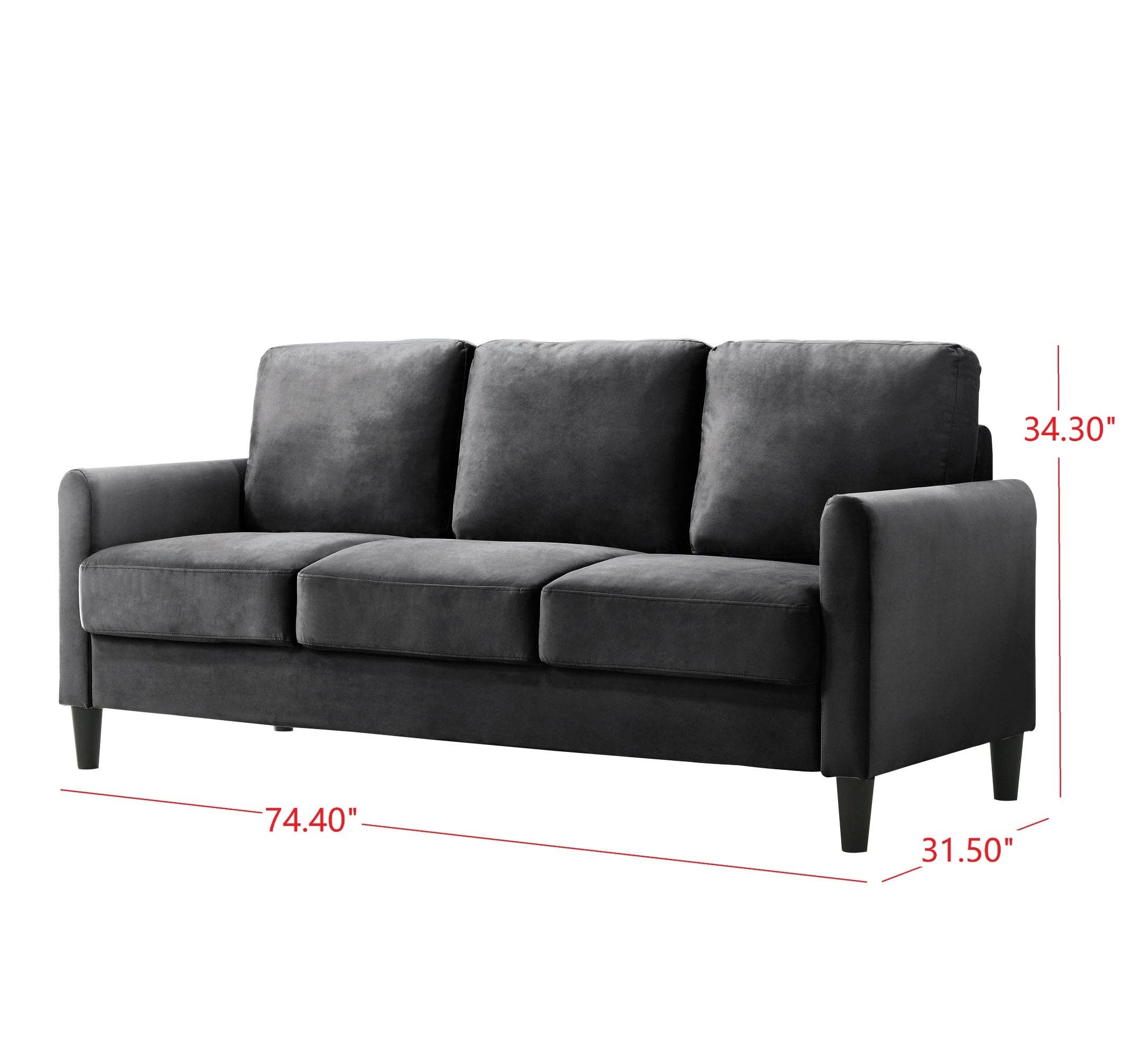 Home Design - Wholesale Sofa - Home Design Airell Velvet Arm Sofa7