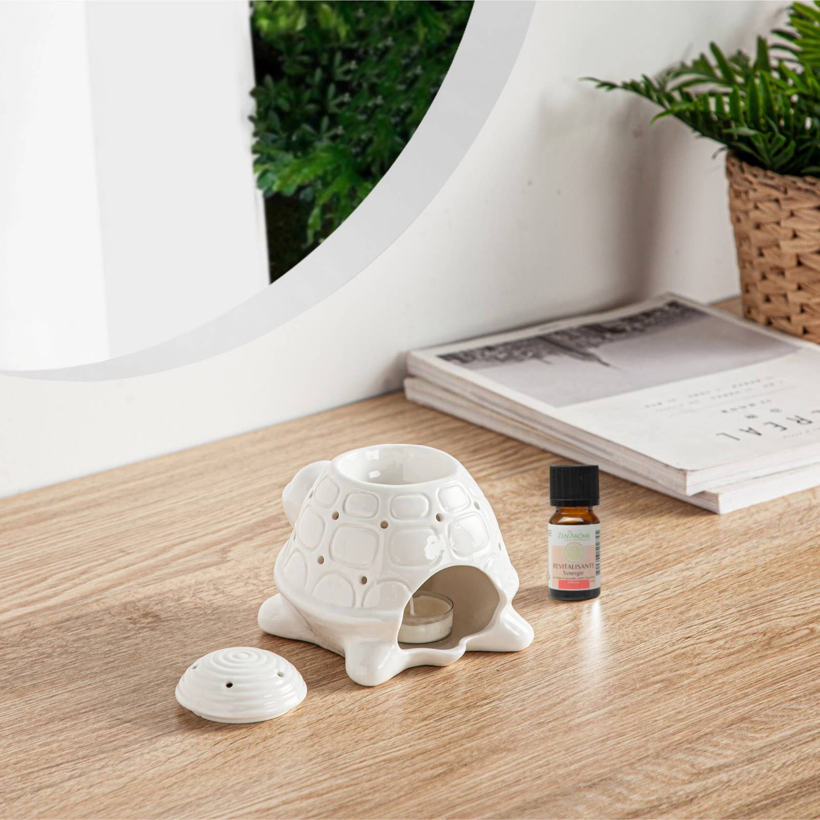 Zen'Arôme - Wholesale Oil Warmer - Franklin the Turtle White Ceramic Incense Burner11