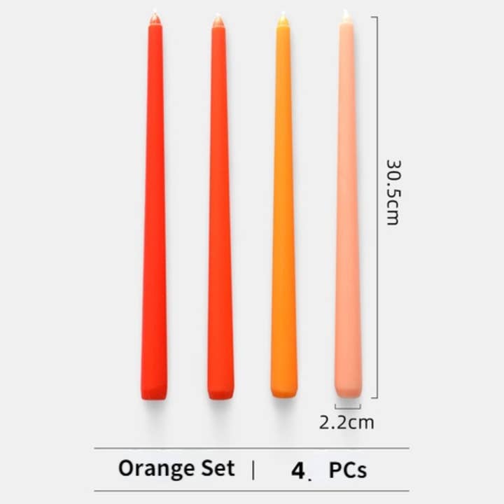 IVORE.GROUP (We cover All Import duty) – wholesale Tapered candle/candlestick – 4pcs Unscented Taper Candles Set8