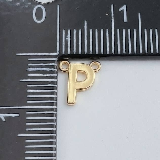 findings4uGem - Wholesale Pendant/charm necklace - Minimalist Gold Filled Alphabet Initial Letter Charm, CN3703