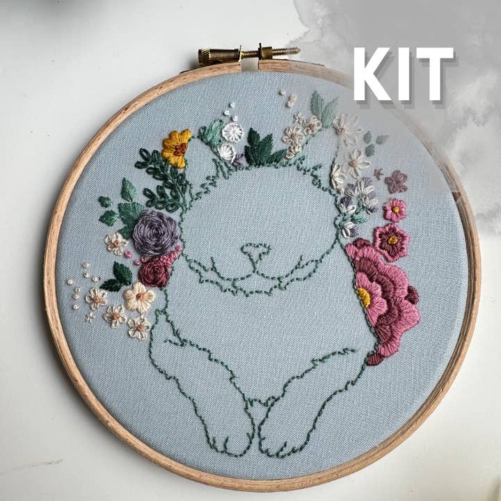 Kitty Bouquet Kit for wholesale by Nest Embirdery