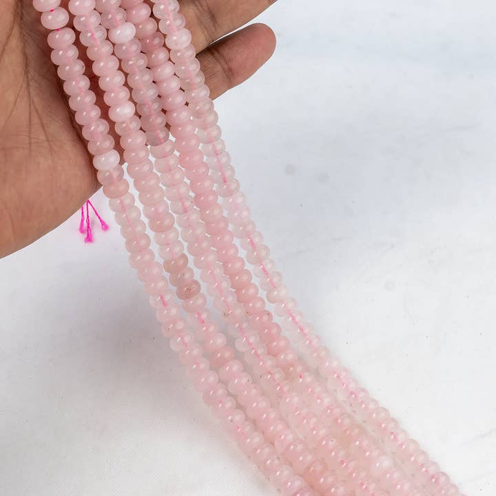 Soothing Crystals Beads - Wholesale Beads -  Rondelle Beads | Rose Quartz | Crystal Beads for Jewelry9
